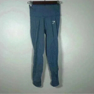 Gymshark Vital Seamless Leggings Blue Women High Waisted Workout Fitness Size S